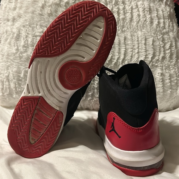 Nike Air Jordan’s Shiny Black and Red - Picture 2 of 5